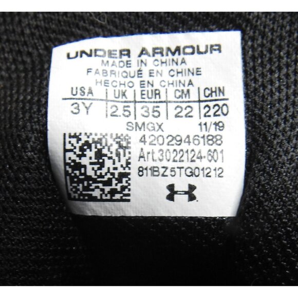 Under Armour Boys Lockdown Red Basketball Sneakers Size 3 Youth - Sporty Style, - Picture 5 of 8